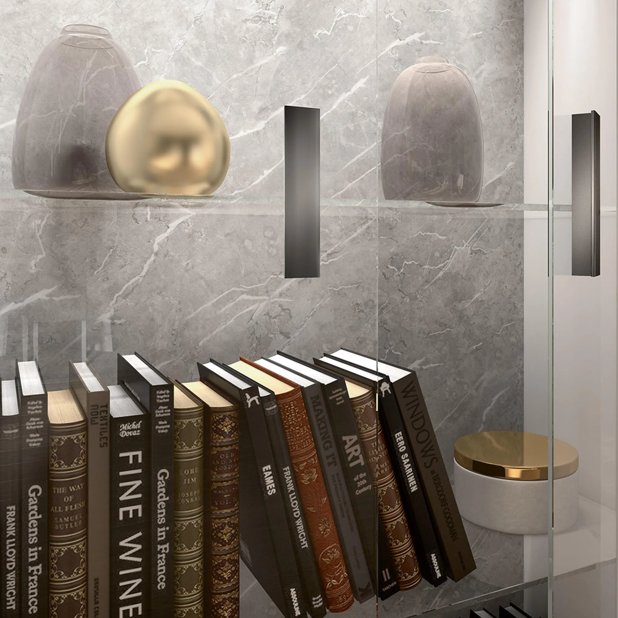 Mara 2 Door Vitrine - Hangisi Marble