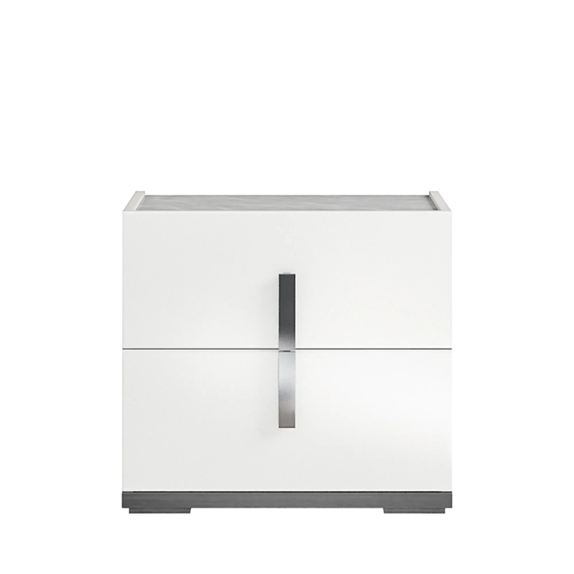 Mara 2 Drawer Bedside Cabinet - White