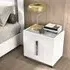 Mara 2 Drawer Bedside Cabinet - White