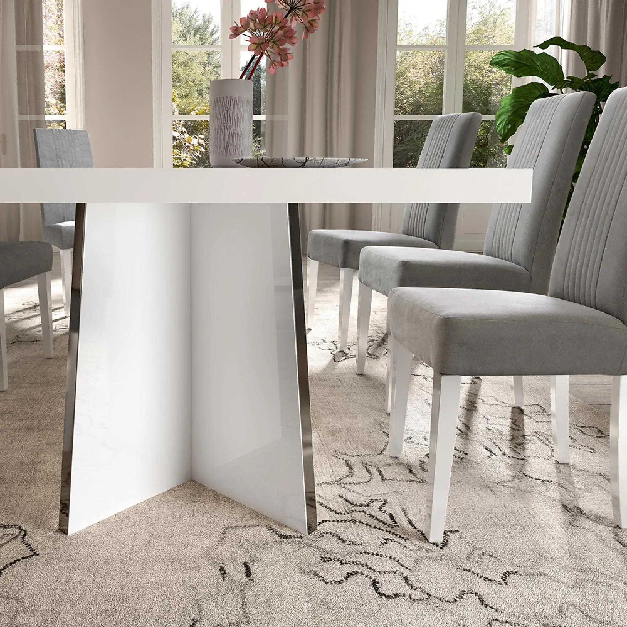 Mara 6-10 Seater Extending Dining Table - White