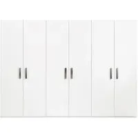 Mara 6 Door Wardrobe - White