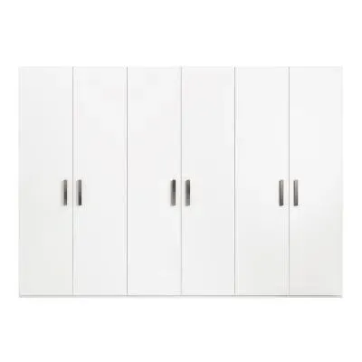 Mara 6 Door Wardrobe - White