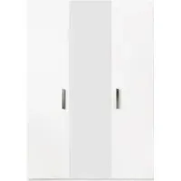 Mara Italian 3 Door Mirror Wardrobe - White
