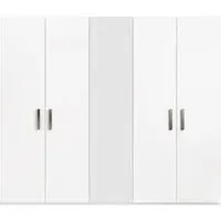 Mara Italian 5 Door Mirror Wardrobe - White