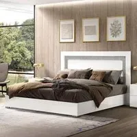 Mara Italian Bed - White Lacquer