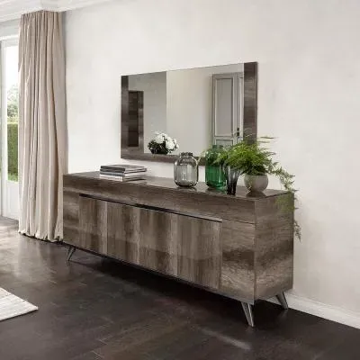 Medea Extra Large 4 Door Buffet Sideboard - Vintage Oak