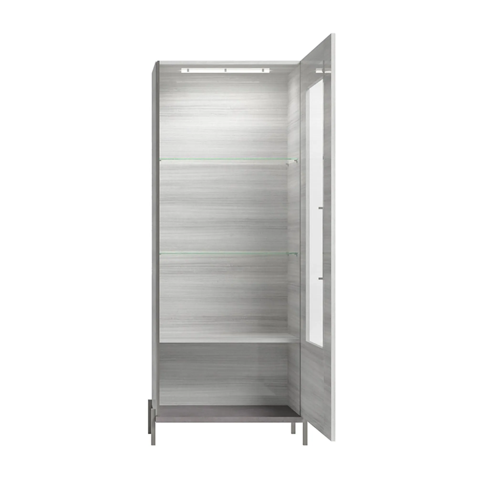 Mia 1 Door Display Cabinet LHF - Grey, Eucalyptus