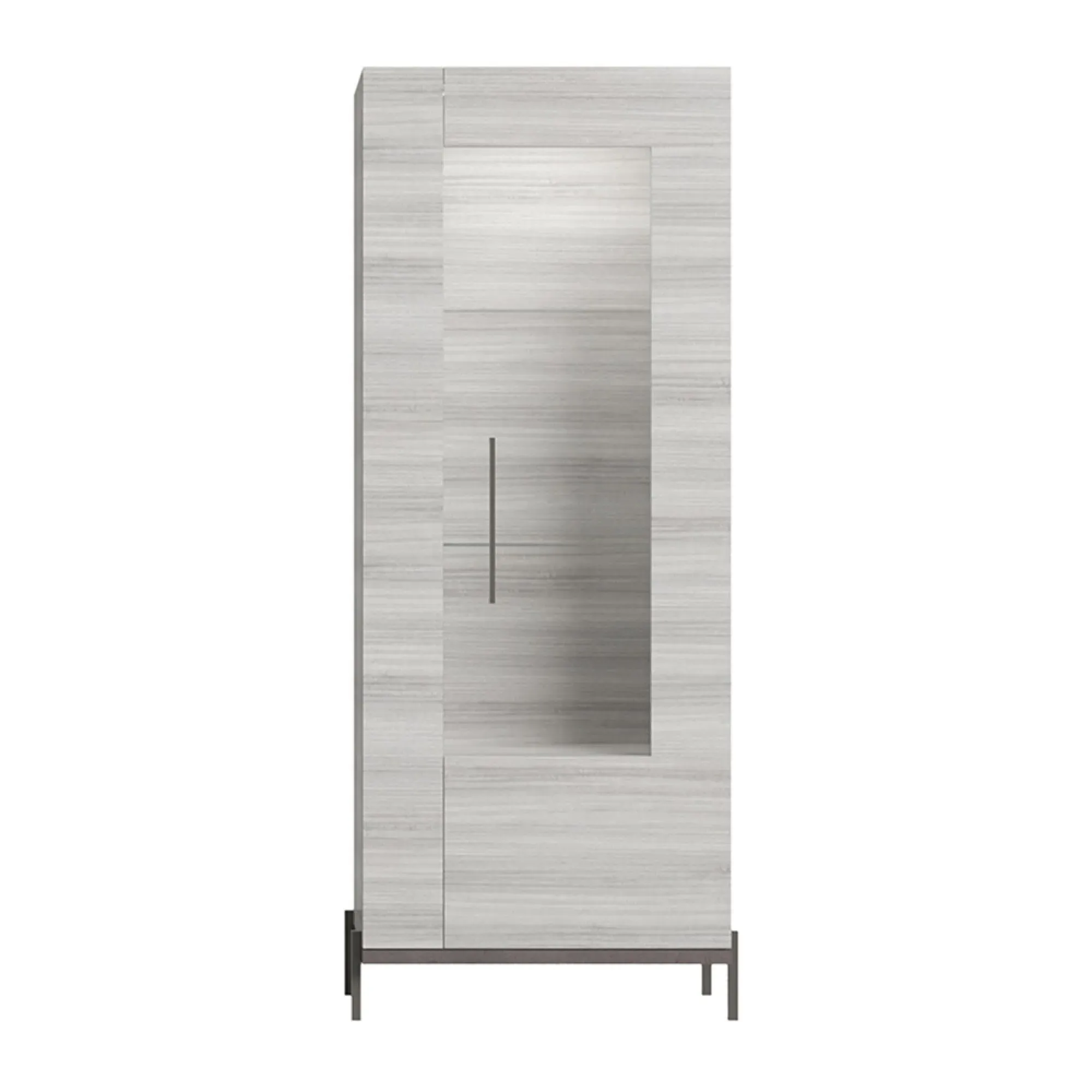 Mia 1 Door Display Cabinet LHF - Grey, Eucalyptus