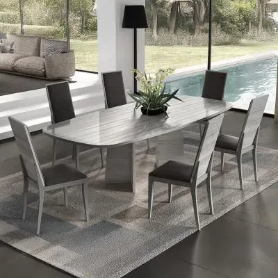 Mia 10 Seater Dining Table - Silver Grey, Eucalyptus image