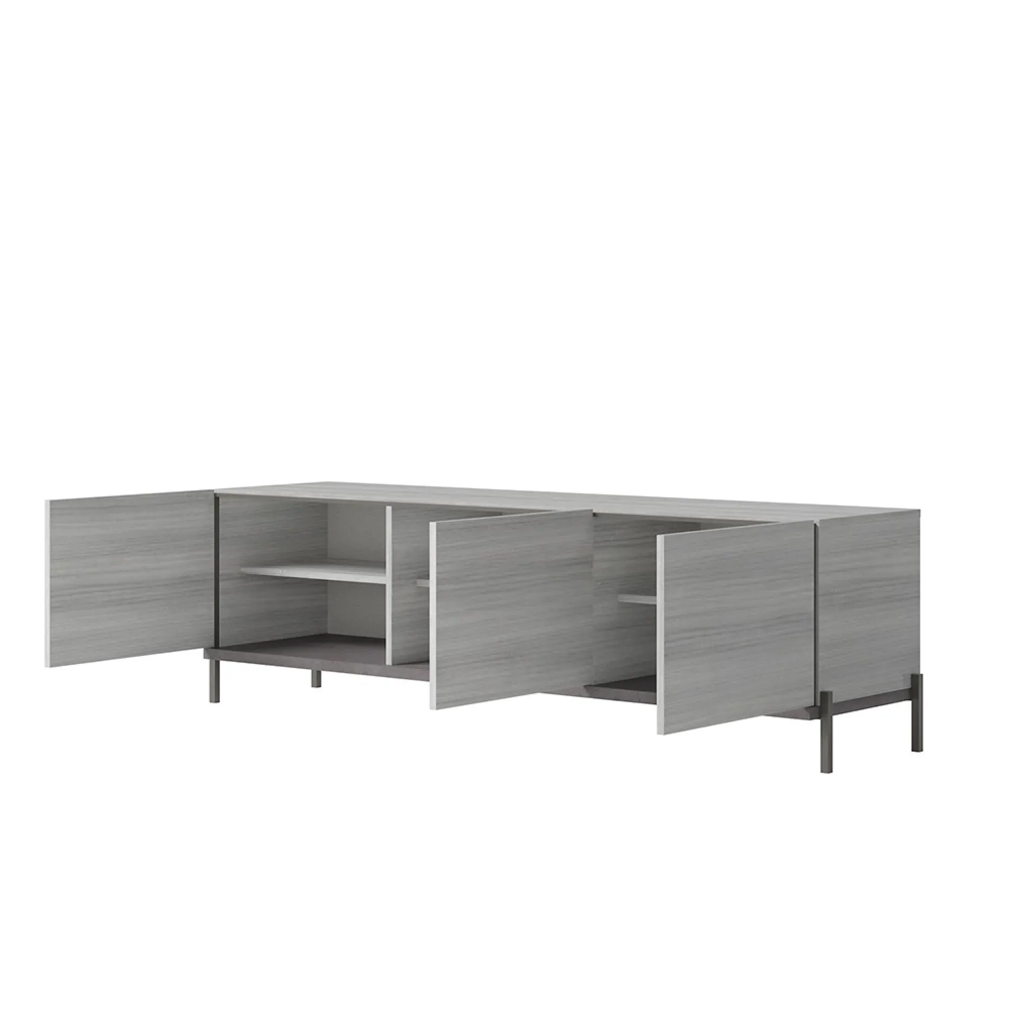 Mia 185cm TV Unit - Silver Grey, Eucalyptus
