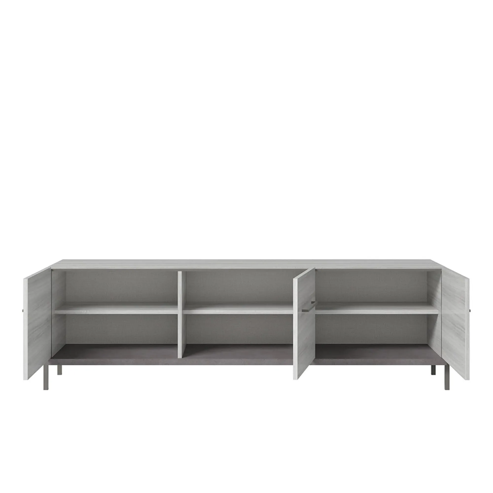 Mia 185cm TV Unit with Handles - Grey
