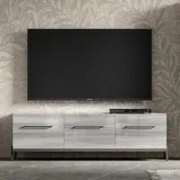Mia 185cm TV Unit with Handles - Grey