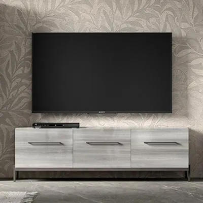 Mia 185cm TV Unit with Handles - Grey image