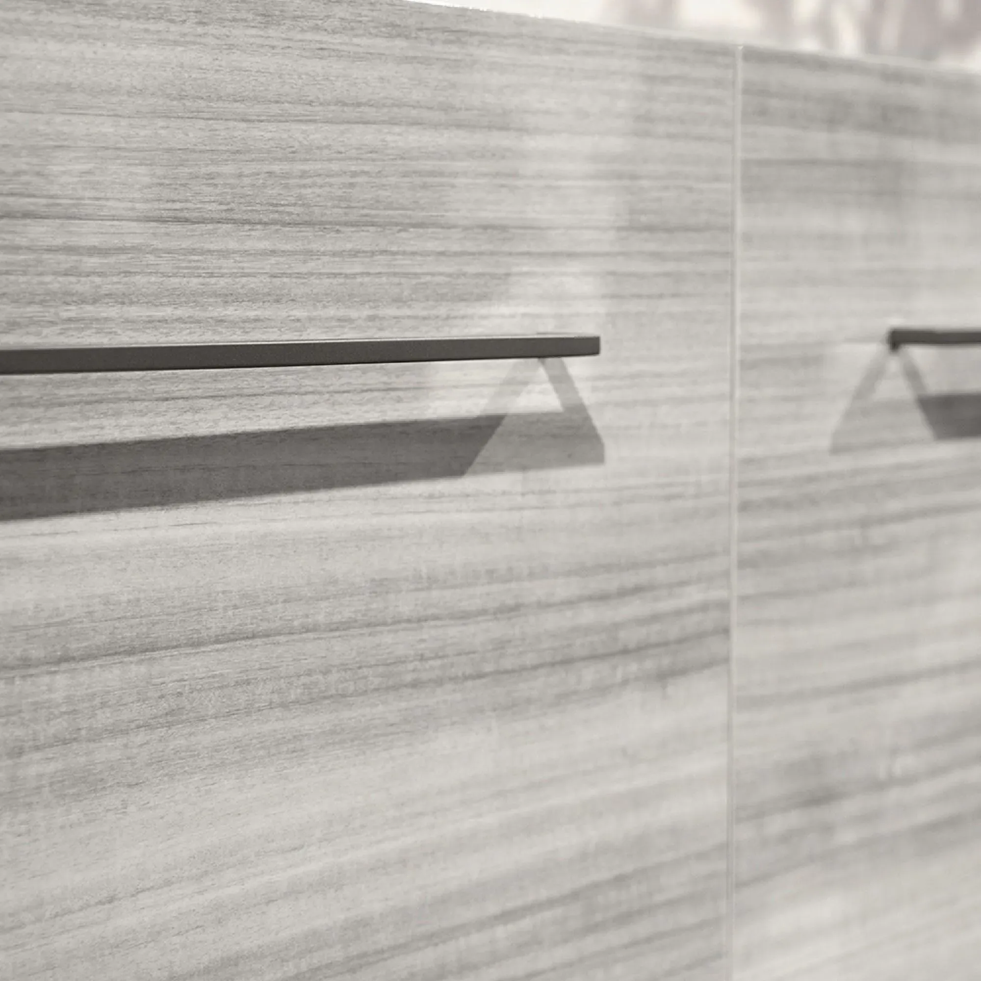 Mia 3 Door Sideboard with Handles - Silver Grey, Eucalyptus