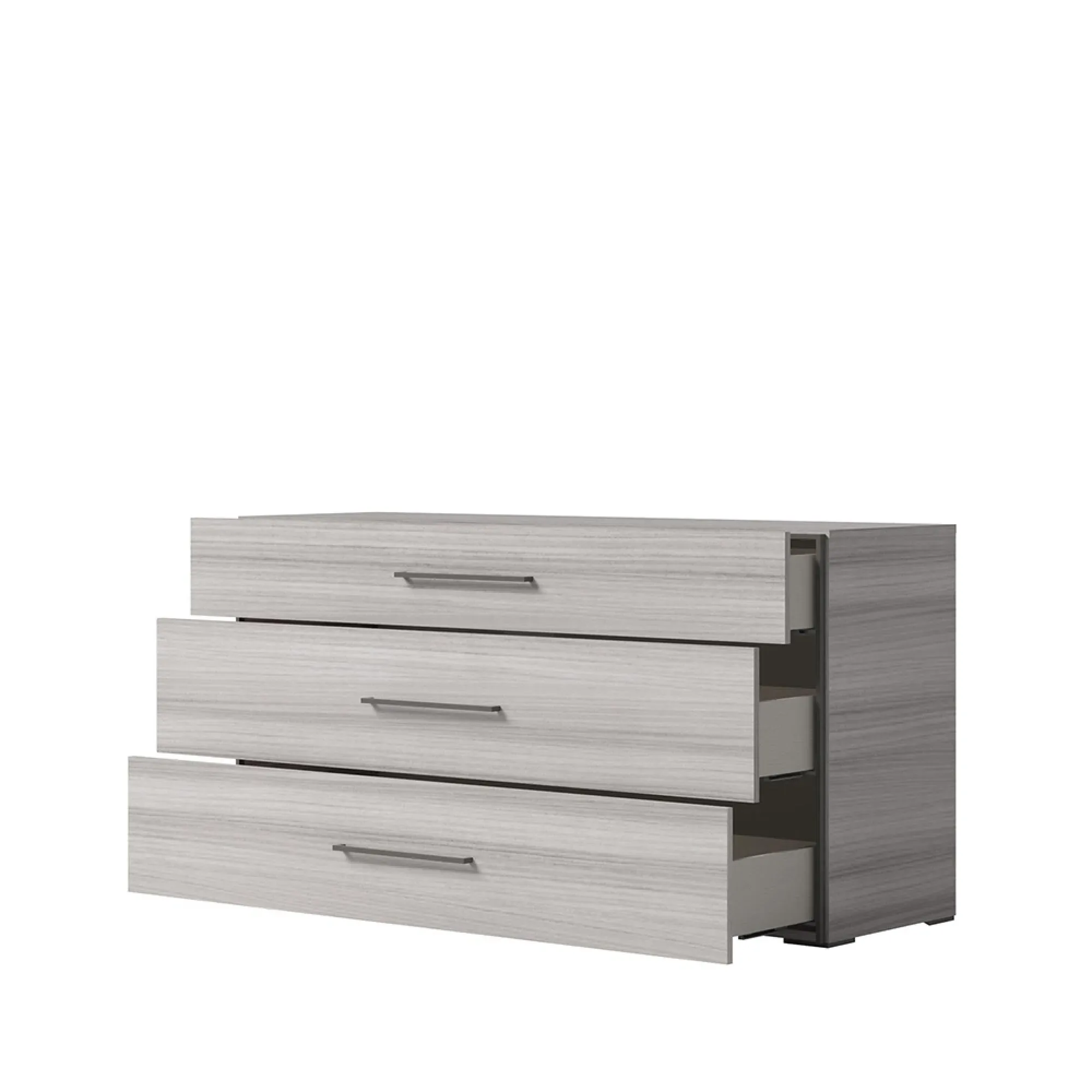 Mia 3 Drawer Dresser with Handles - Grey