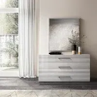 Mia 3 Drawer Dresser with Handles - Grey