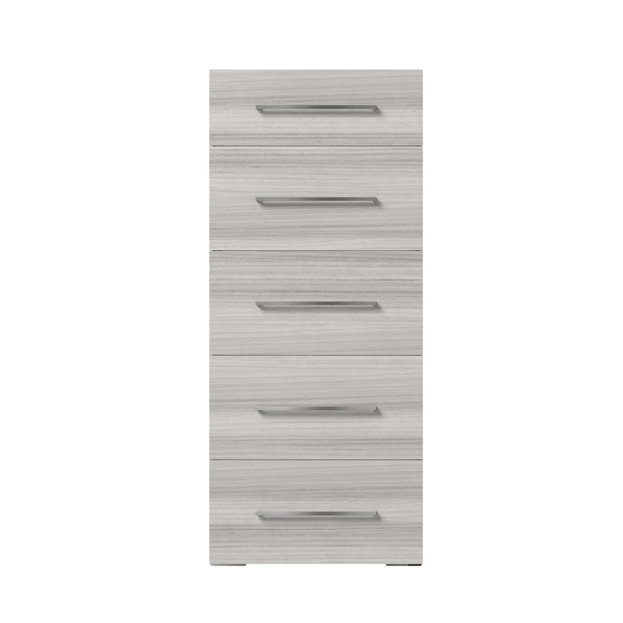 Mia 5 Drawer Tall Chest with Handles - Grey