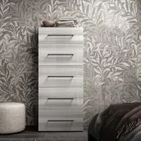 Mia 5 Drawer Tall Chest with Handles - Grey