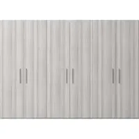 Mia 6 Door Wardrobe - Silver Grey