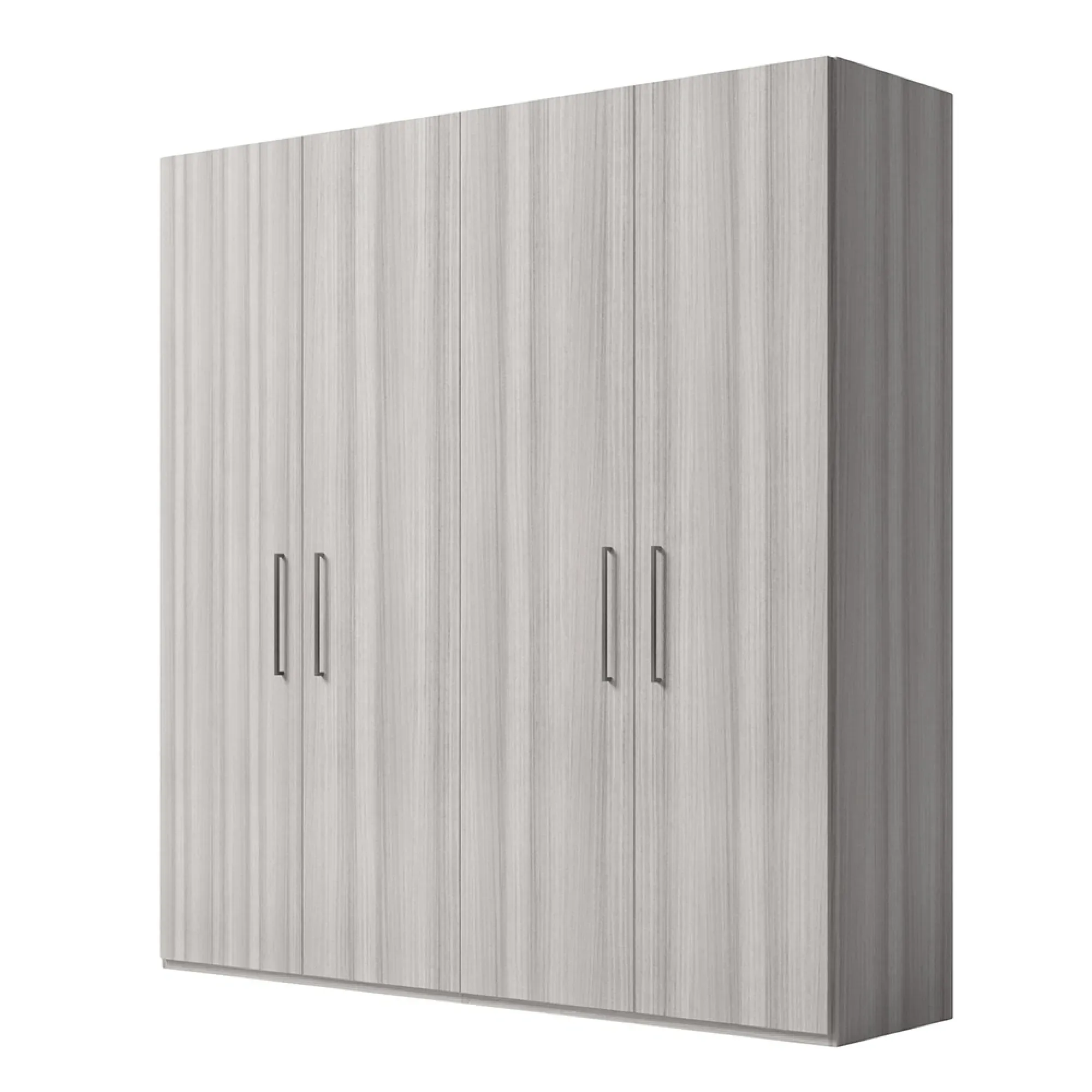 Mia Italian 4 Door Wardrobe - Silver Grey