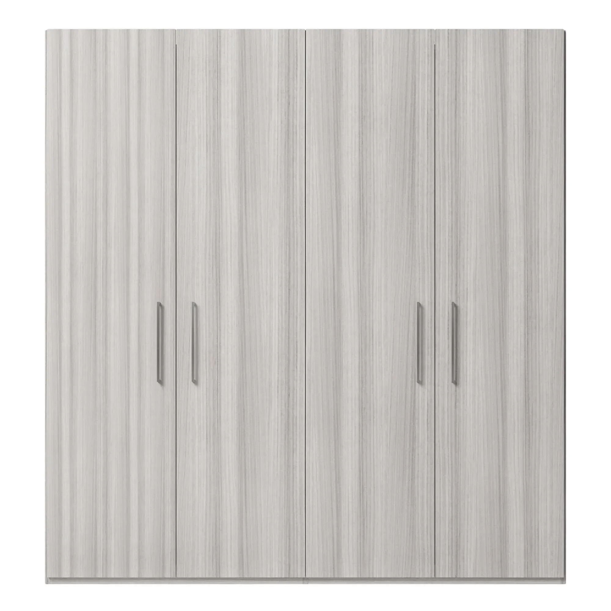 Mia Italian 4 Door Wardrobe - Silver Grey