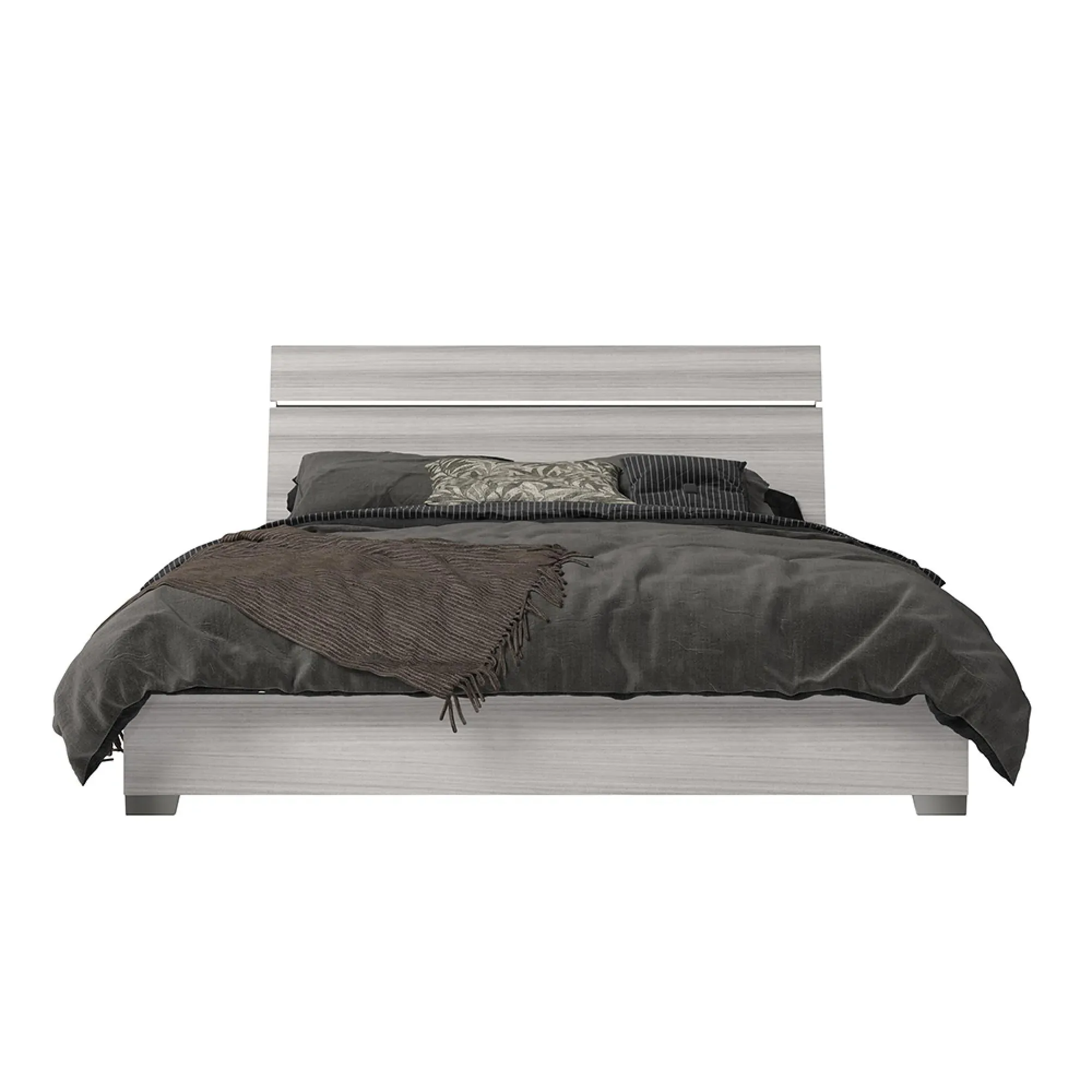 Mia Italian Bed Frame - Silver Grey