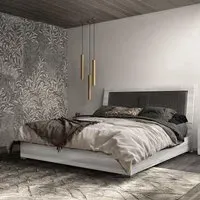 Mia Italian Bed Frame - Silver Grey