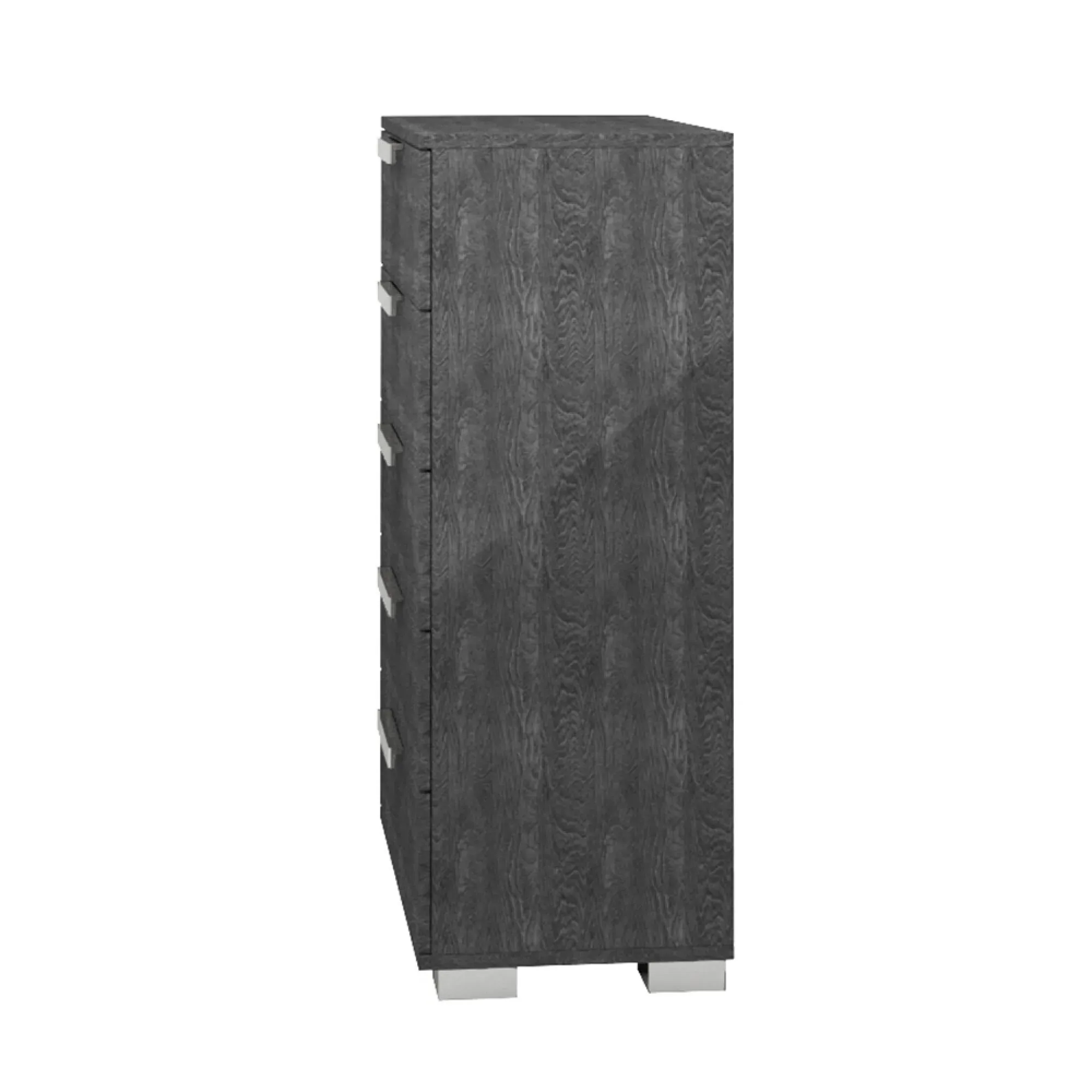 Sarah 5 Drawer Tall Chest with Horizontal Handles - Grey Birch