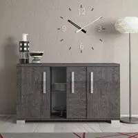 Sarah Day Buffet Sideboard with 3 Doors - Grey, Birch