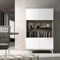 Treviso 2 Door Vitrine - Grey