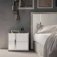 Treviso 2 Drawer Bedside Cabinet - Grey