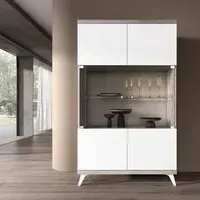 Treviso 2 Glass Door Vitrine - White