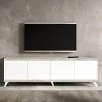Treviso Italian 202cm TV Unit with Storage - White
