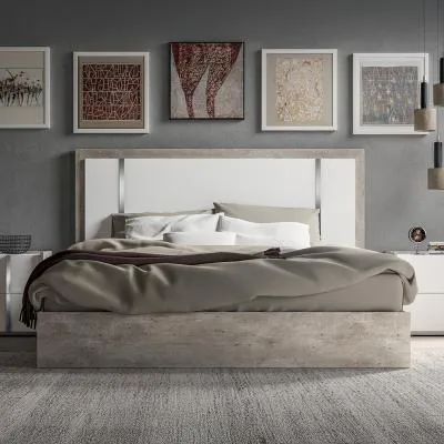 Treviso Italian Bed - Grey