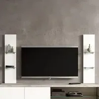 Treviso Italian DVD Shelves - White