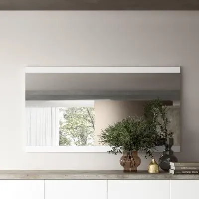 Treviso Italian Wall Mirror - White