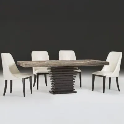 Ark Dining Table - Marble, Wood