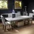 Athena 8 Seater Dining Table - Marble, Steel