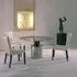 Athena Round Dining Table with Steel Pedestal Base - Marble
