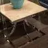 Aurora Lamp Table - Marble, Stainless Steel