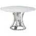 Aurora Round Dining Table - Marble, Stainless Steel