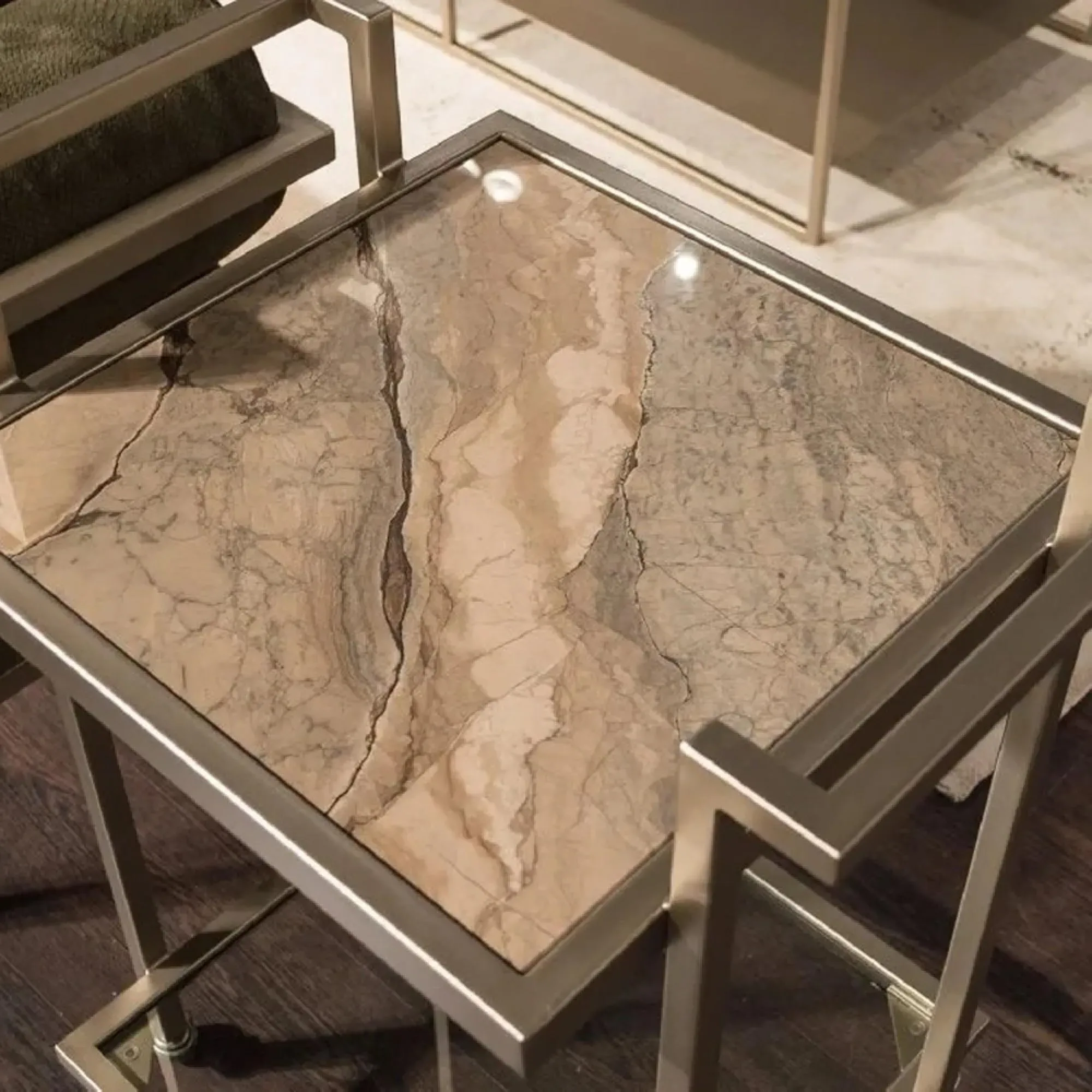 Billy Marble Bar Trolley