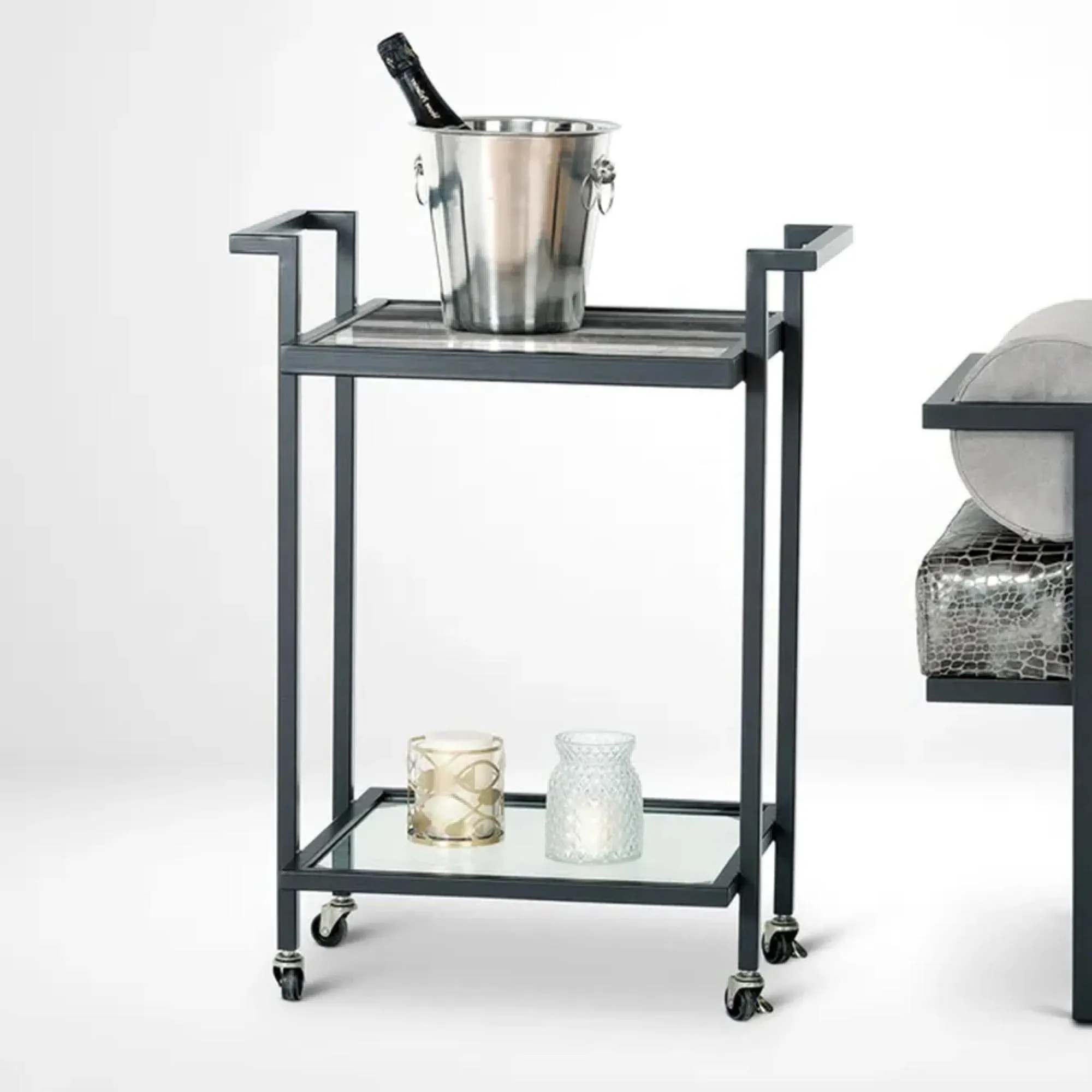 Billy Marble Bar Trolley