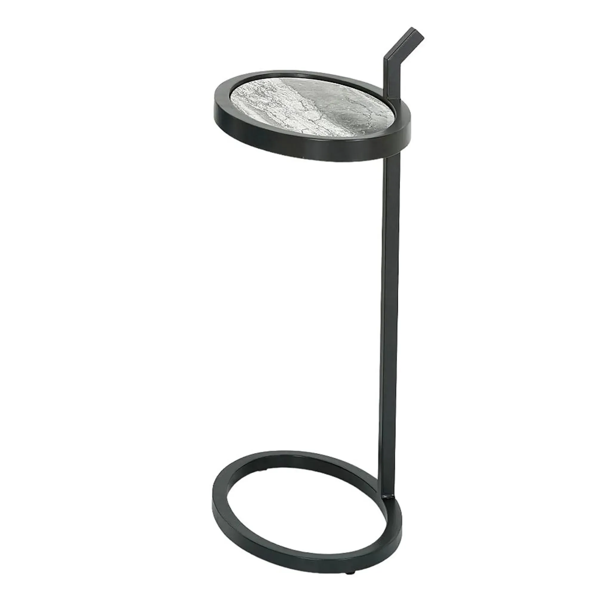 Billy Oval Accent Table with Metal Base - Marble