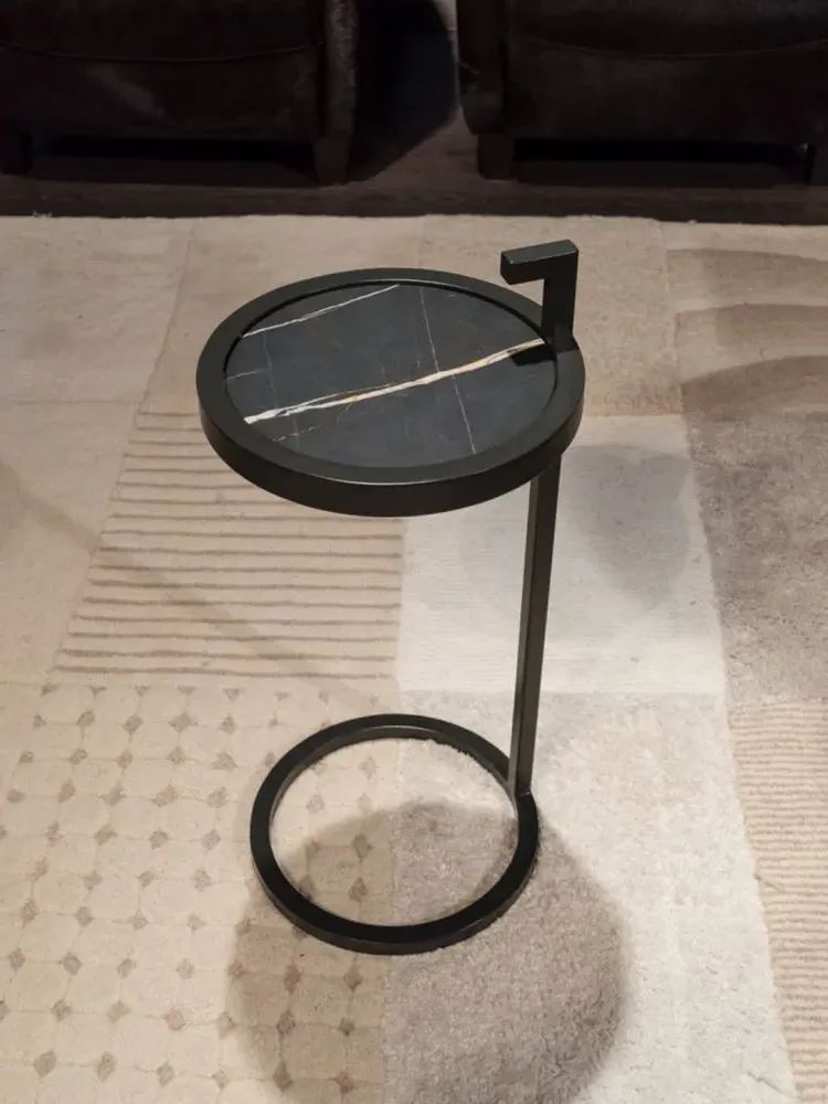 Billy Round Accent Table - Marble