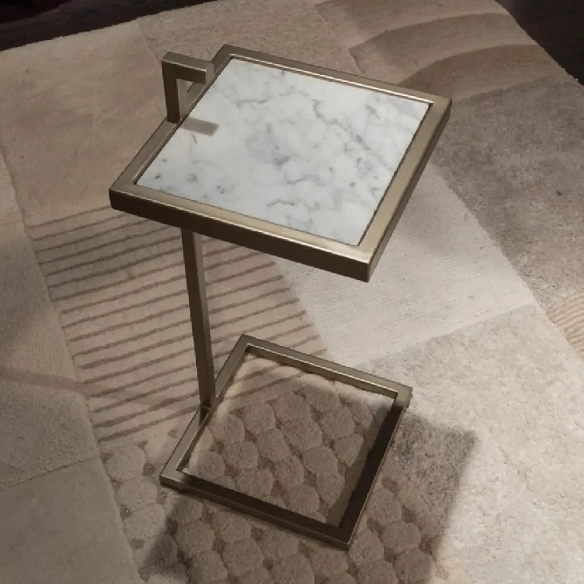 Billy Square Accent Table - Marble