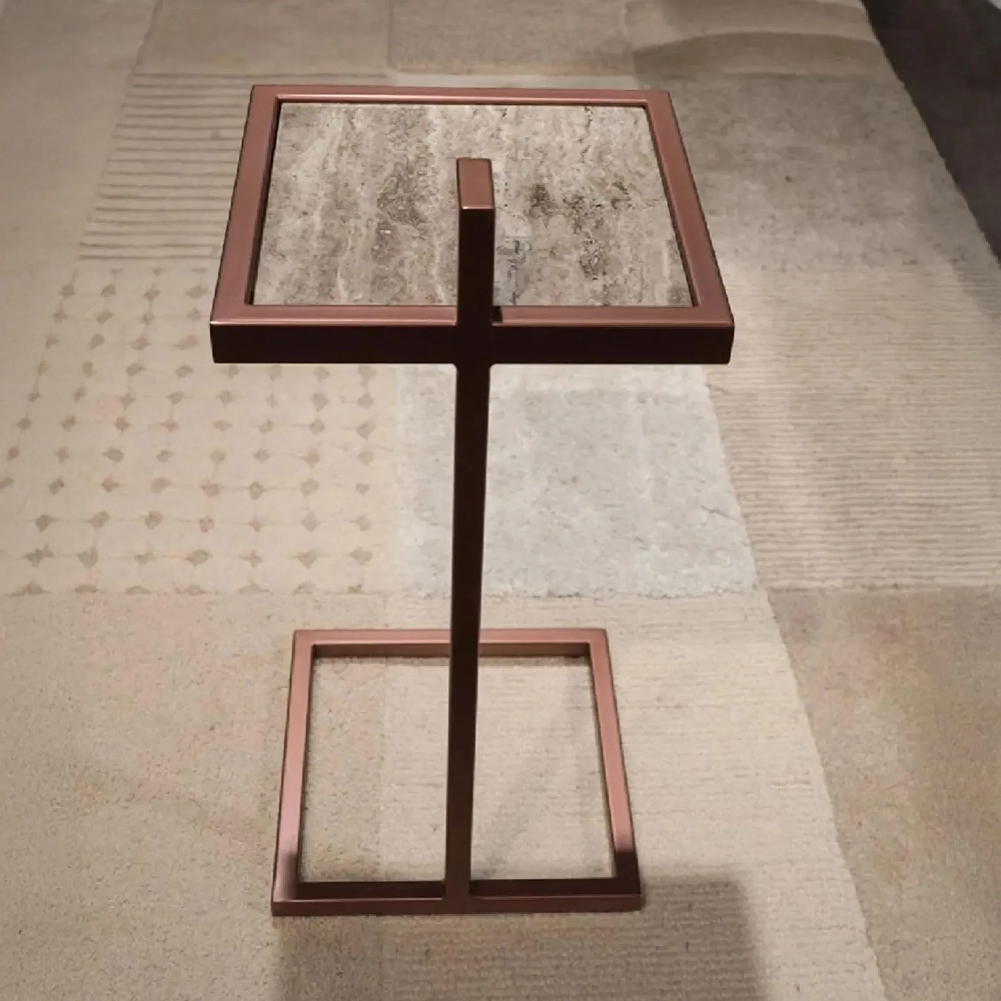 Billy Square Accent Table - Marble