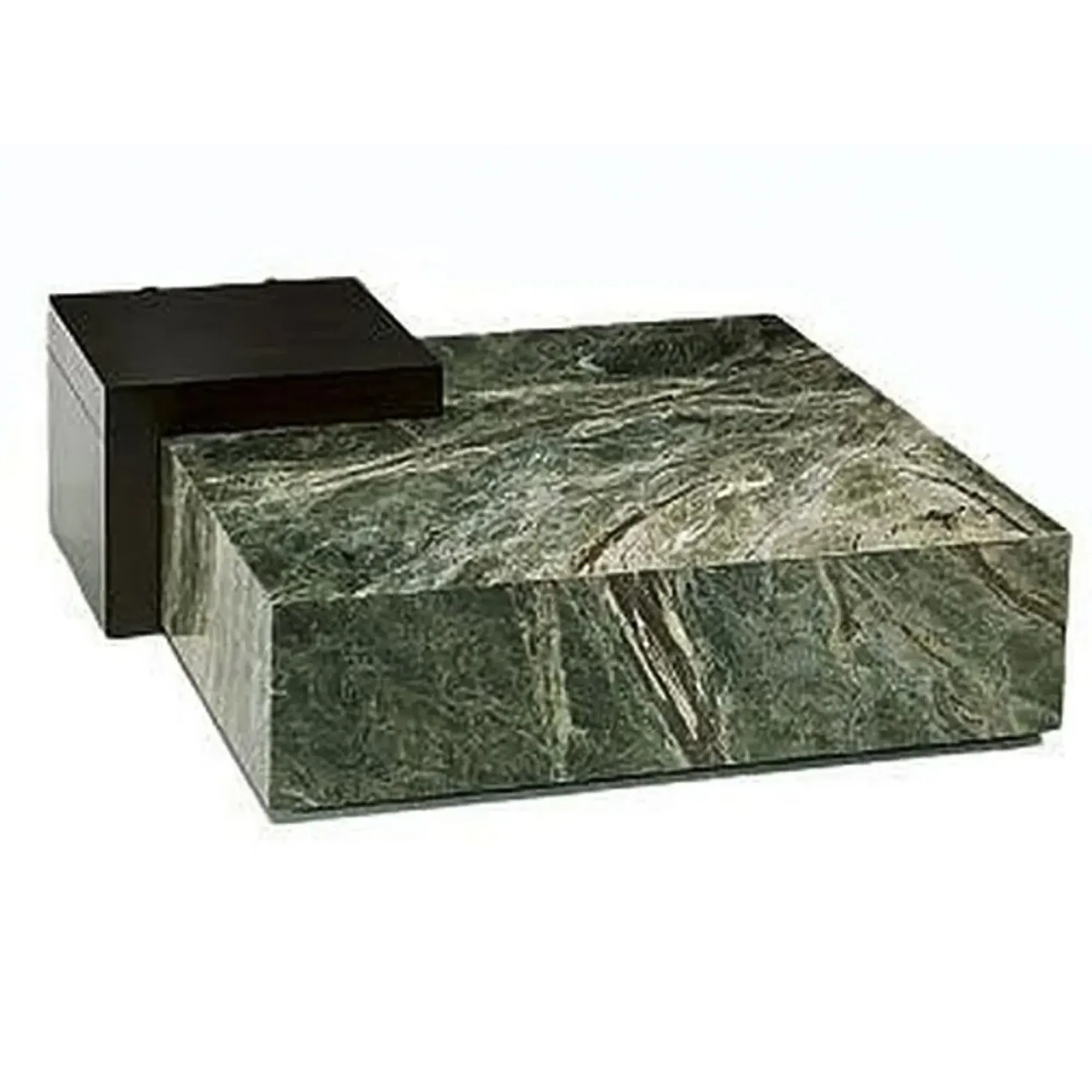 Box Coffee Table - Green, Marble
