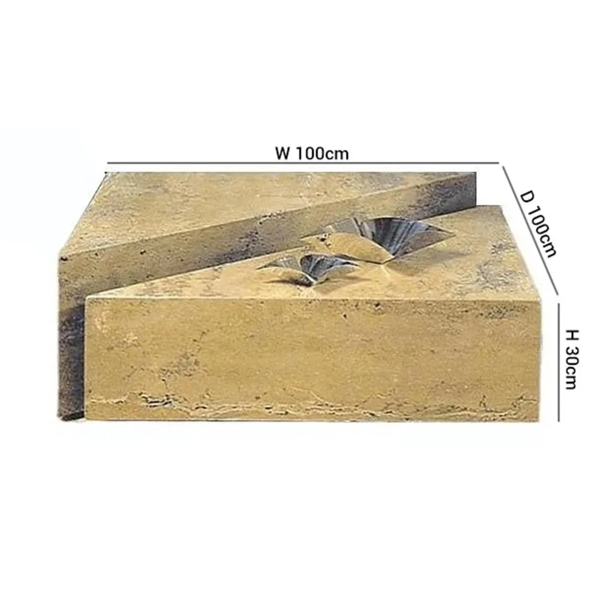 Box Marble Hi-Lo Coffee Table on Casters