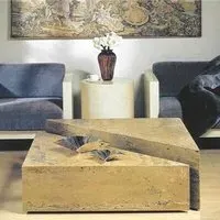 Box Marble Hi-Lo Coffee Table on Casters